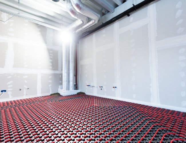 Pose chauffage au sol particulier et professionnel plomberie robain